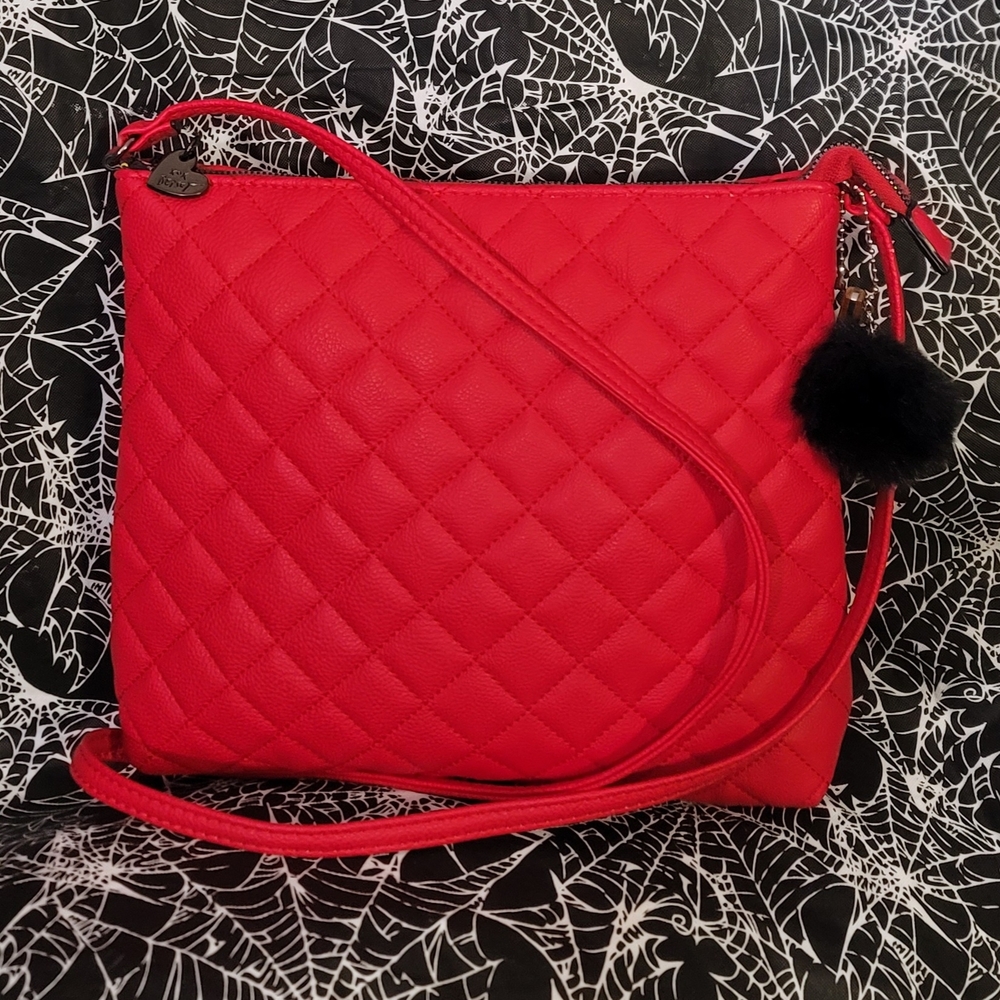 Betsey Johnson Red Quilted Bag NWOT